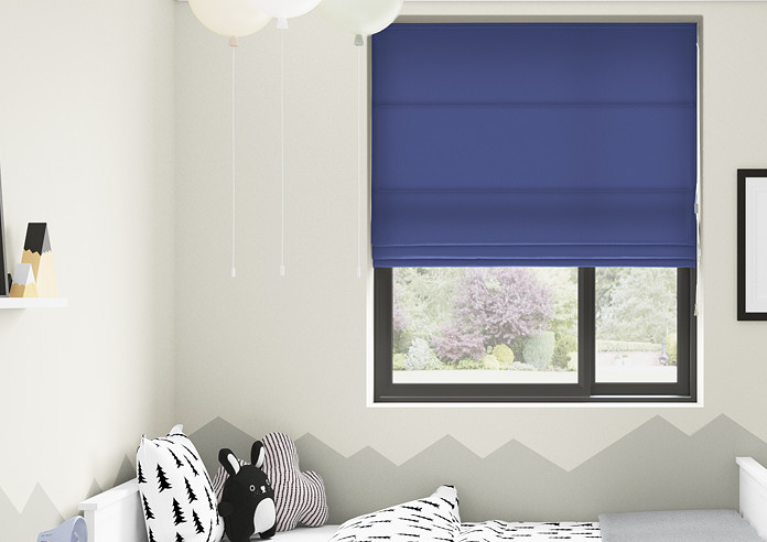 Faux Suede, Cornflower - Twist&Fit Roman Blind - Image 3